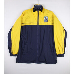 Soft as a Grape Salem Maritime Windbreaker Jacket Mens Small Blue Yellow
